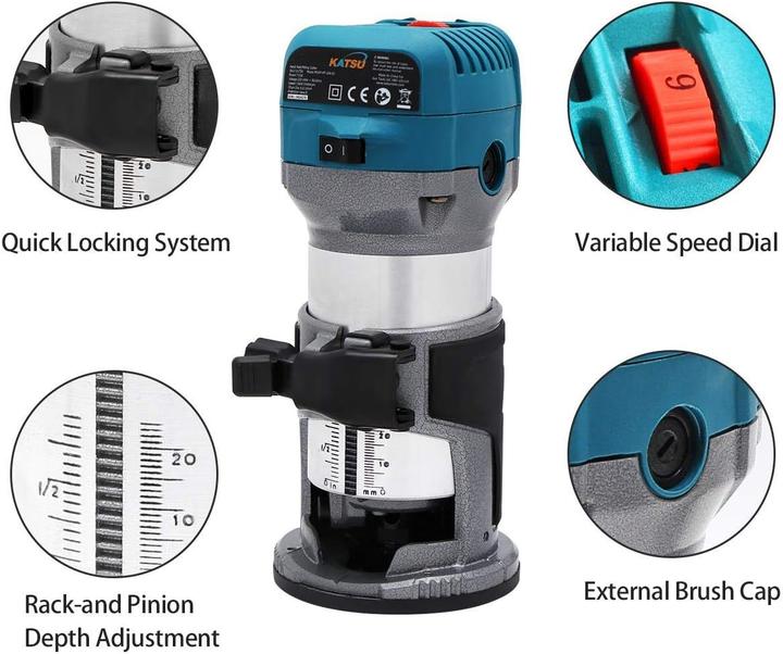 Actual product image Katsu Tools Einhandfräse