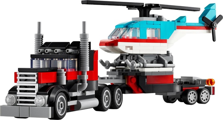 Produktbild LEGO Tieflader mit Hubschrauber (31146, LEGO Creator 3-in-1)