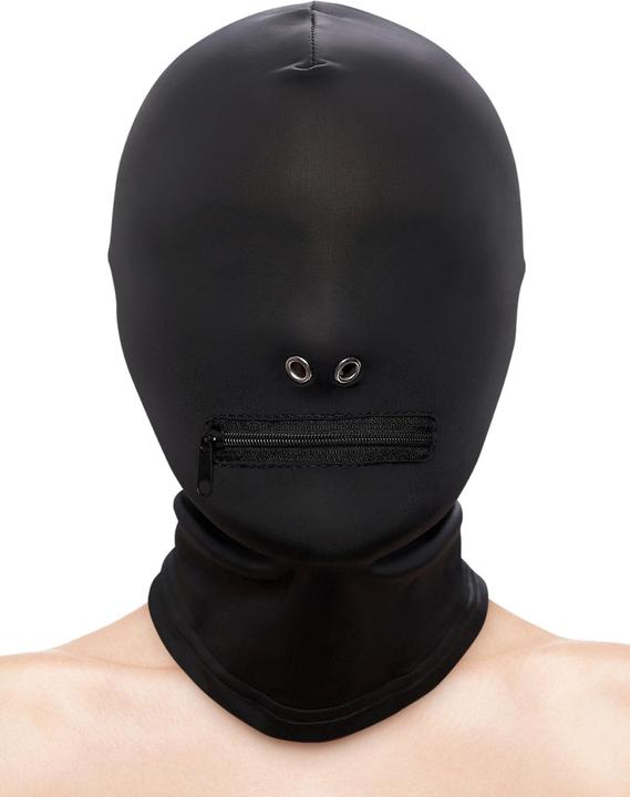 NS Novelties fetish & fashion zippered mouth hood black