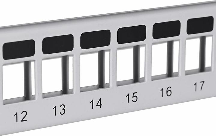 Produktbild Lanberg PPKS-1024-S Keystone Patch Panel 19 Zoll 24 Port 1U weiss