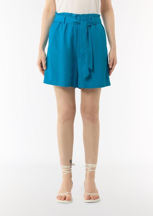 Image du produit Comma Short Leichte Shorts aus Lyocell mit Bindegürtel (40)