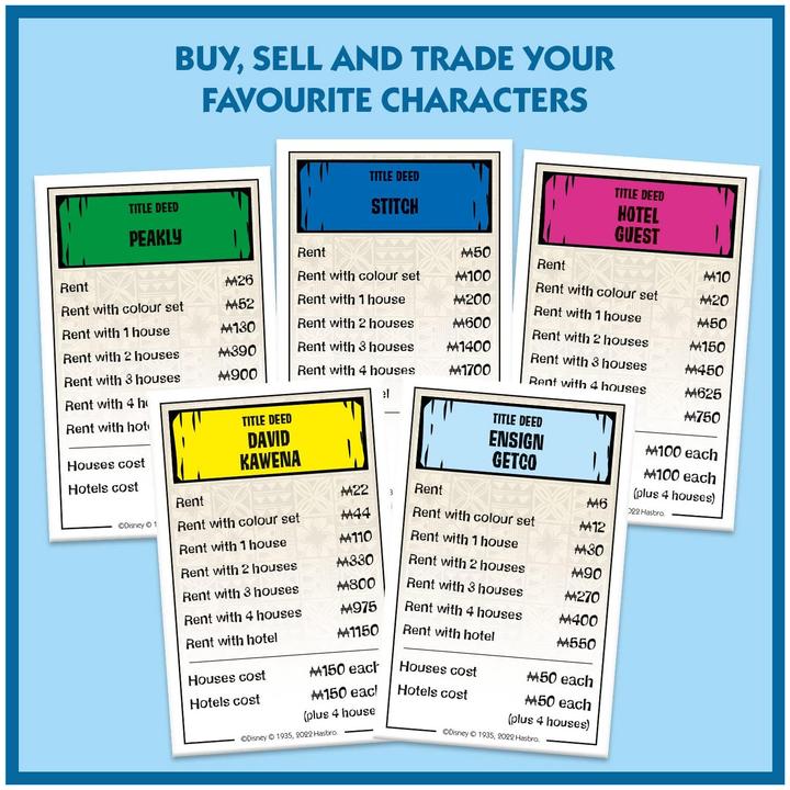 Actual product image Winning Moves Lilo and Stitch Monopoly Board Game, Embark on an out of this world journey with Lilo (English)