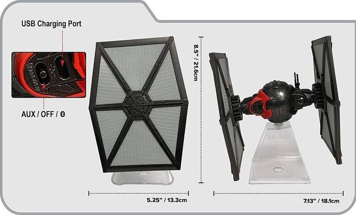 Produktbild iHome Star War Special Forces Tie Fighter Bluetooth Wireless tragbar Li-B56