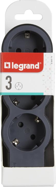 Actual product image Legrand Flat socket strip 3x socket, without cable Cable Black 694574 (3x)
