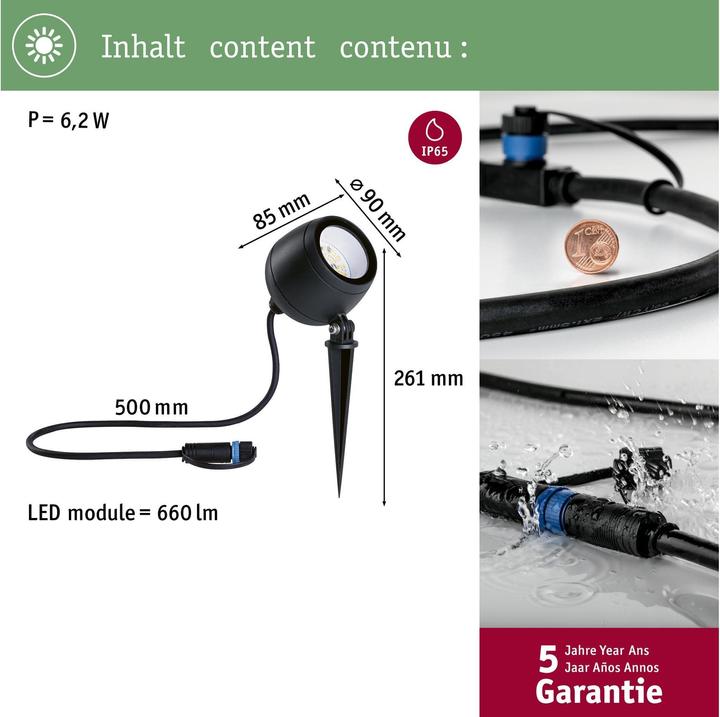 Produktbild Paulmann Outdoor Plug & Shine Spot Kikolo (660 lm, IP65)