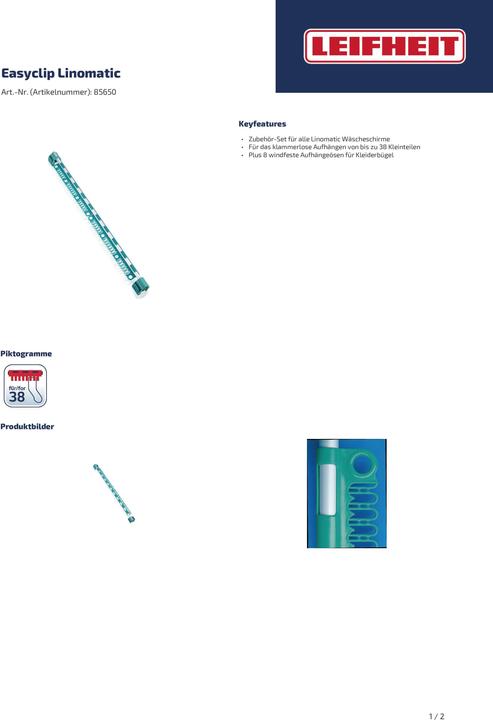 Actual product image Leifheit Linomatic Easy Clip