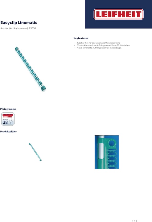 Immagine prodotto Leifheit Linomatic Easy Clip