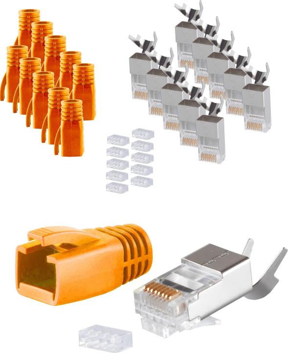 Image du produit Shiverpeaks ®-BASIC-S- Connecteur modulaire RJ45 SET pour câbles de pose jusqu'à AWG 23, connecteur avec (Câble réseau Connecteur)