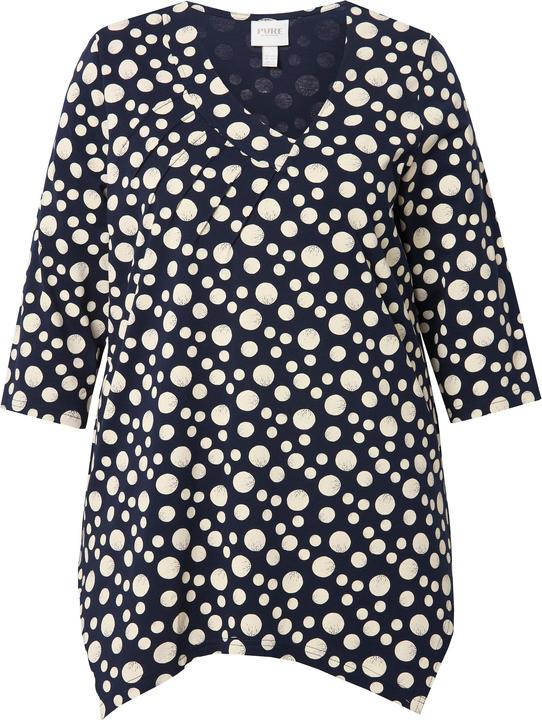 Produktbild Ulla Popken Shirt, Zipfelsaum, V-Ausschnitt, 3/4-Arm (46, 48)
