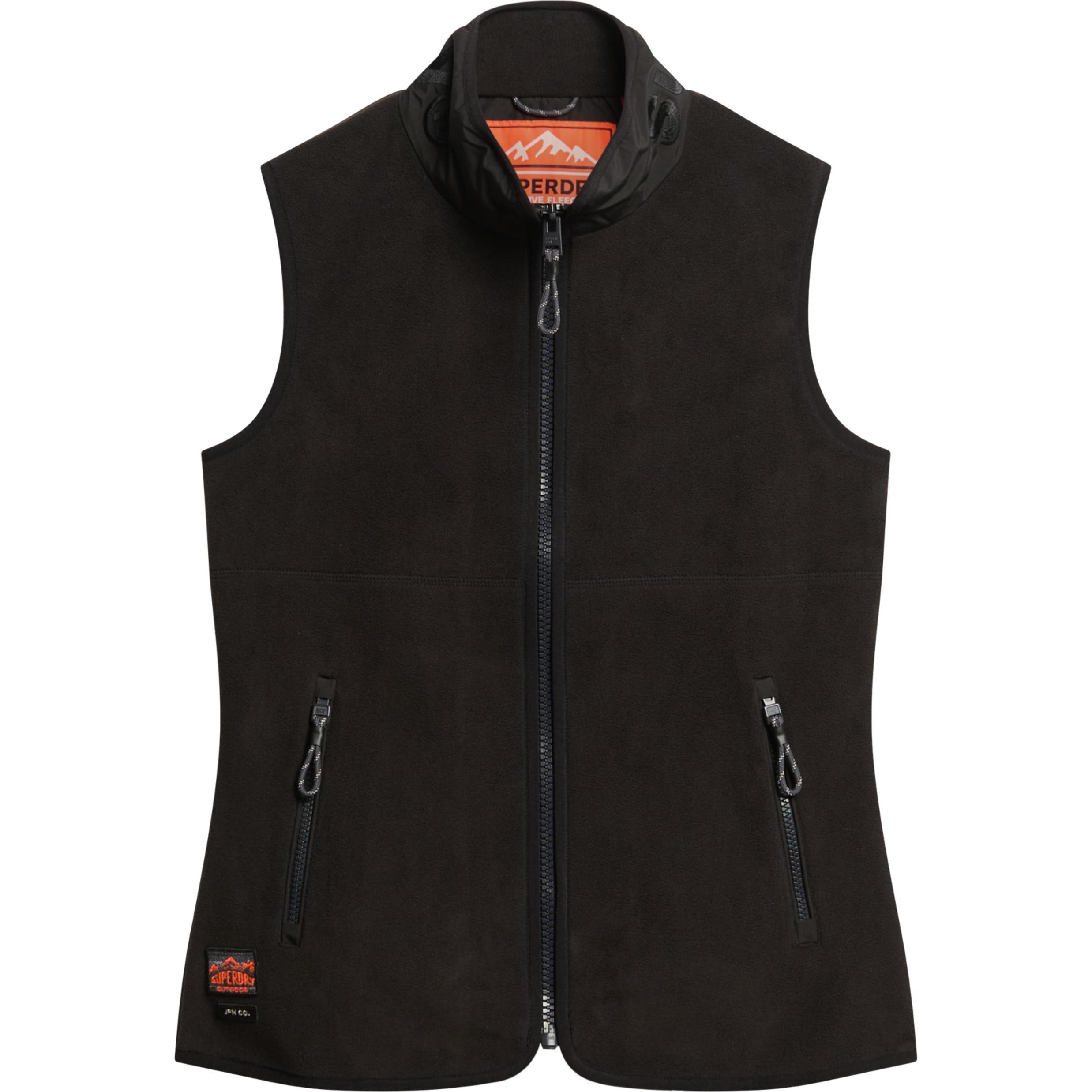 Superdry, Herren, Weste, Active Fleece-Weste, Schwarz, (S)