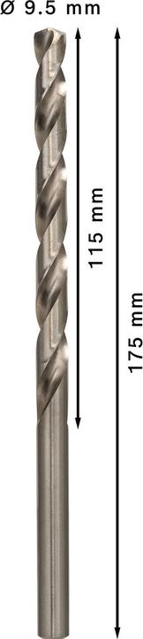 Produktbild Bosch Professional Zubehör PRO Metal HSS-G Spiralbohrer, 9,5 x 115 x 175 mm (9.5 mm)