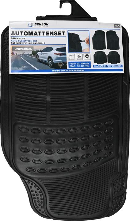Image du produit Benson Tapis de voiture 4 pièces universels avant + arriè (1 jeu de 4 tapis de sol)