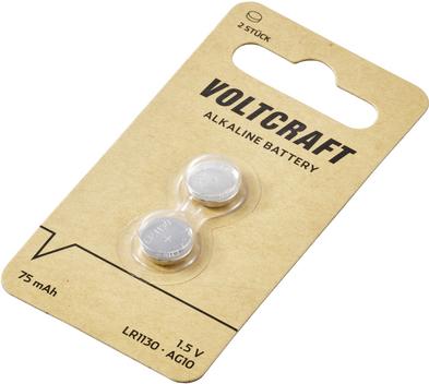 Image du produit Voltcraft Pile bouton LR 1130 alcaline-manganèse 75 mAh 1.5 V 2 pcs. (2 pcs, 75 mAh)