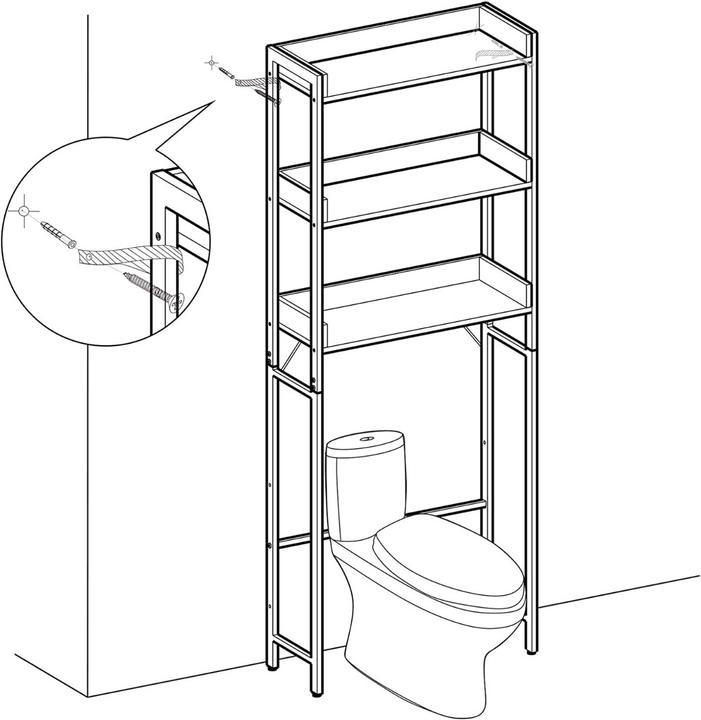 Actual product image Vasagle Shelfy (63 x 25 x 165 cm)