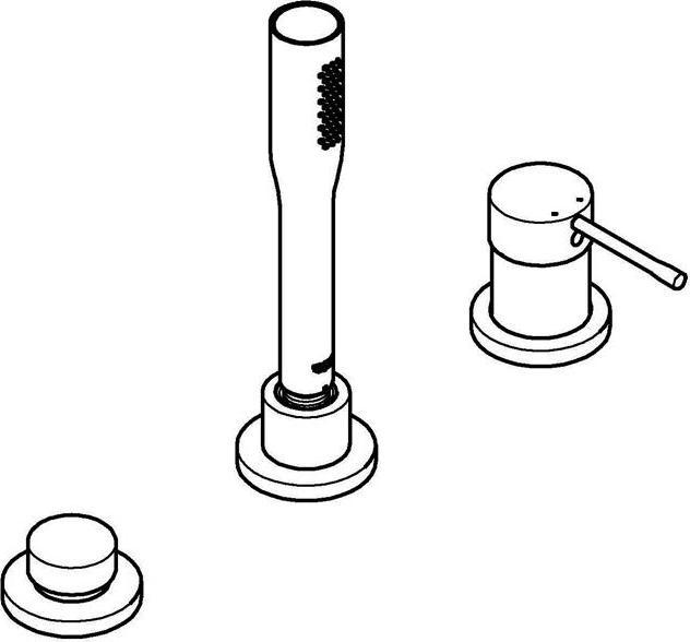 Produktbild Grohe 3-Loch-Einhand-Wannenkomb. ESSENCE o Auslauf chr