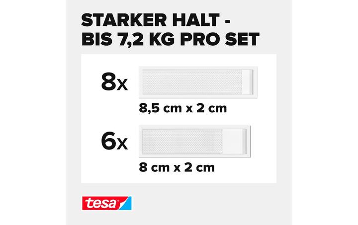 Image du produit tesa Pastilles adhésives velcro Powerstrips (7.20 kg)