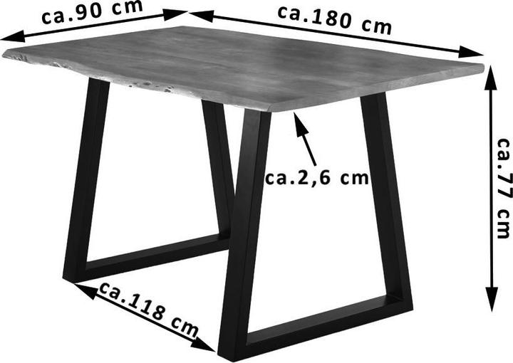 Actual product image SAM Lubin (180 x 90 x 77 cm)