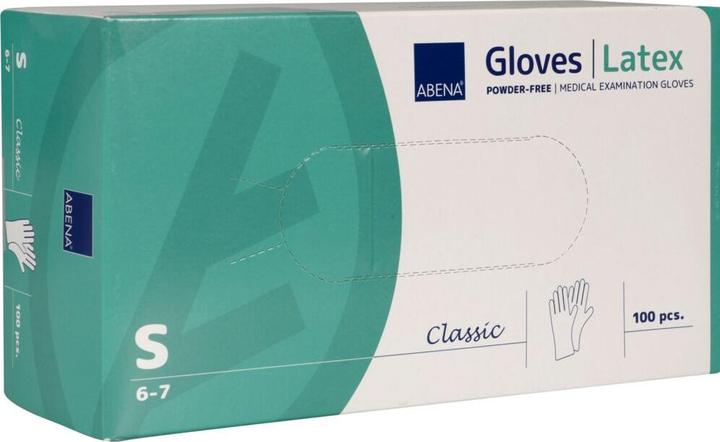 Actual product image Abena Examination gloves, Classic, S, nature, latex, powder free (S)