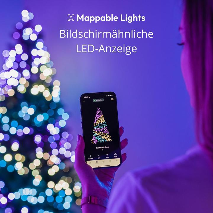 Produktbild Twinkly Candies - 100 Pearl-shaped RGB LEDs Green Wire USB-C (6 m)