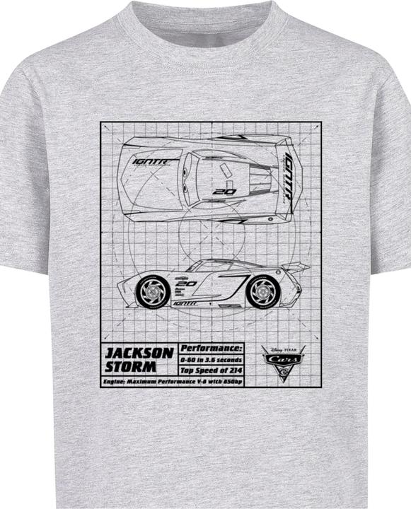 Produktbild Absolute Cult Kids Cars - Jackson Storm Blueprint T-Shirt - 133299 (146, 152)