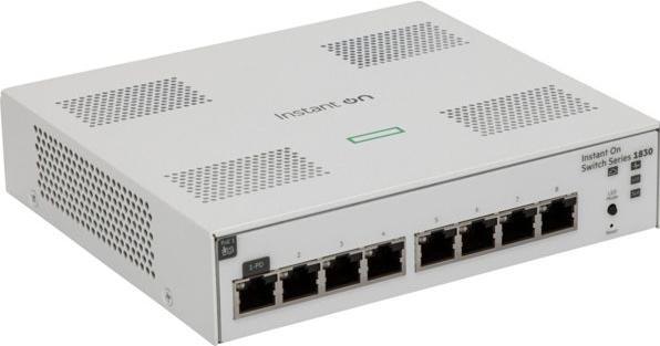 Image du produit HPE Switch InstantOn (IOn) 1830-8G, 8 ports, 8x 1G ports RJ45, alimentation par câble externe inclus (8 ports)