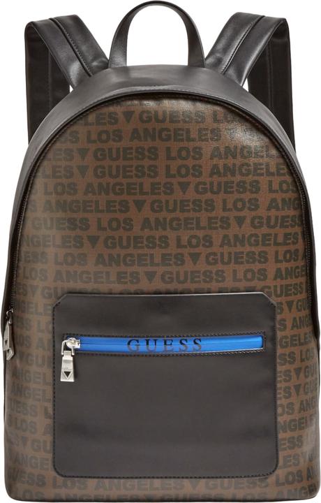 Produktbild Guess Dan, Synthetic Leather, Textile Backpack, Black/Brown, For Men