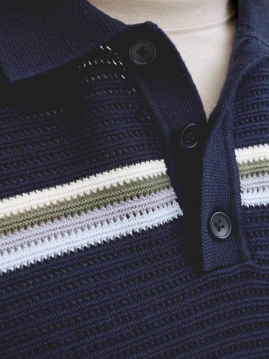 Produktbild Jack & Jones Jormaine Knit Stripe Polo Sn (S)