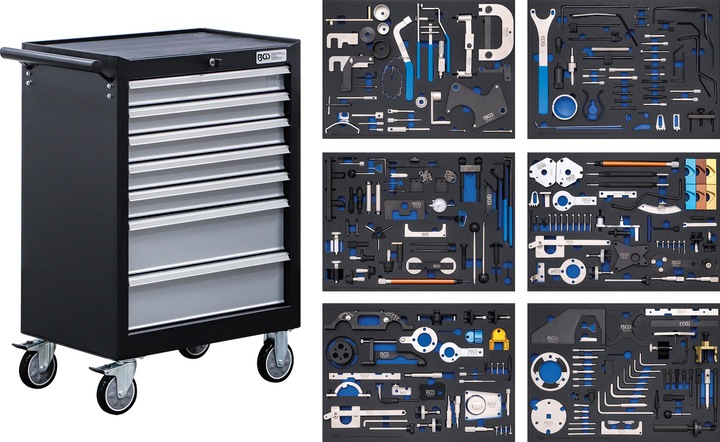 Actual product image BGS Workshop Trolley 7 Drawers Engine Timing Tool Sets (7 x)