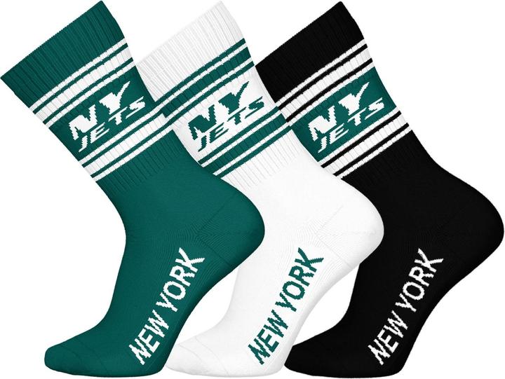 Immagine prodotto Barefoot New York Jets 3pk Crew Socks 39-42 (39 - 42)