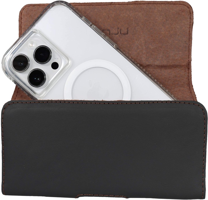 Actual product image Honju horizon smooth leather belt pouch| Apple iPhone 13/12/11 Pro Max & XS| black|