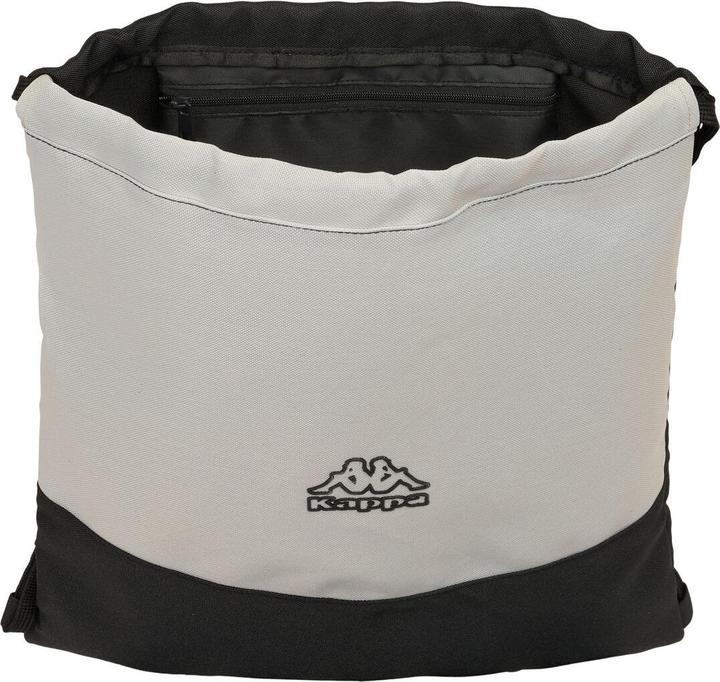 Actual product image Kappa Rucksacktasche mit Bändern Grey Schwarz Grau 35 x 40 x 1 cm
