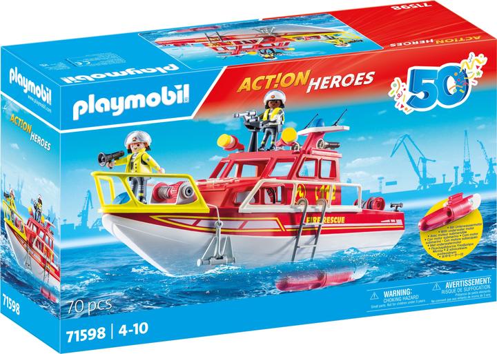 Playmobil Barca antincendio (71598, Playmobil Città d'azione)