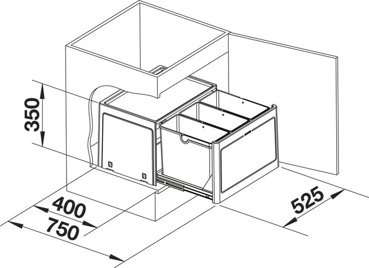 Actual product image Blanco Botton Pro 60/3 Manual (39 l)