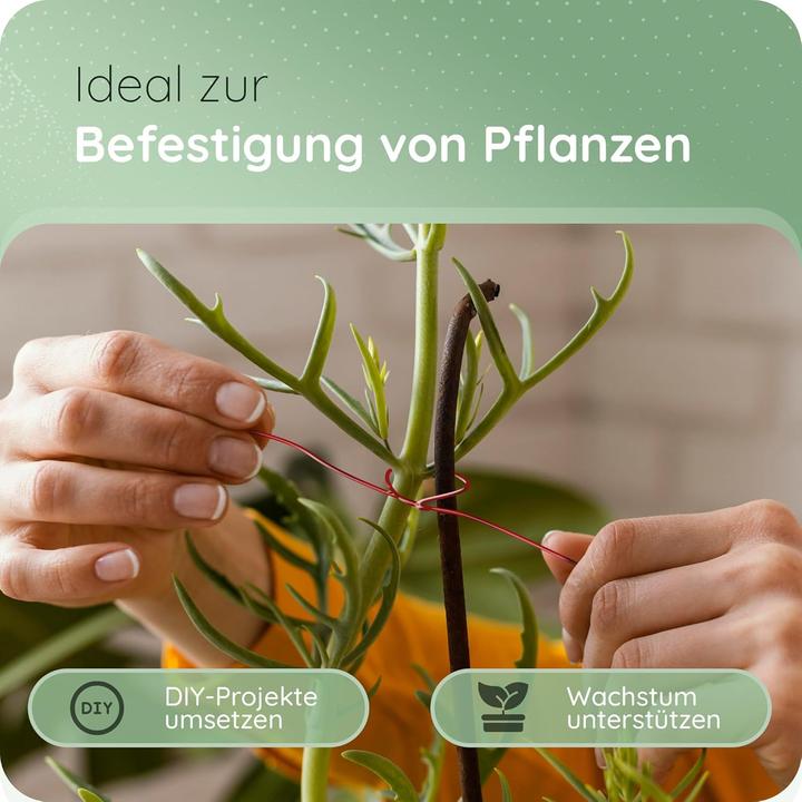 Image du produit Novaliv 60 Meter Aluminiumdraht 2mm Rot, Basteldraht ideal als Biegedraht zum basteln, Vielseitig fü (60 m)