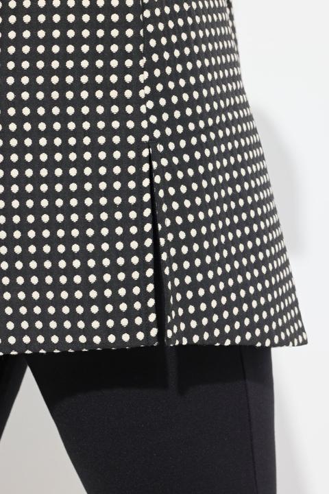 Produktbild Ulla Popken Jacquard-Jacke, A-Linie, Reverskragen, Seitenschlitze (58)