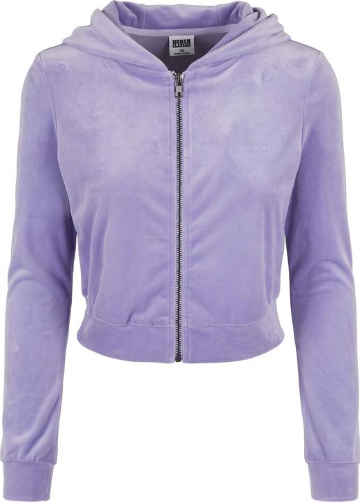 Produktbild Urban Classics Ladies Short Velvet Zip Hoody (XL)
