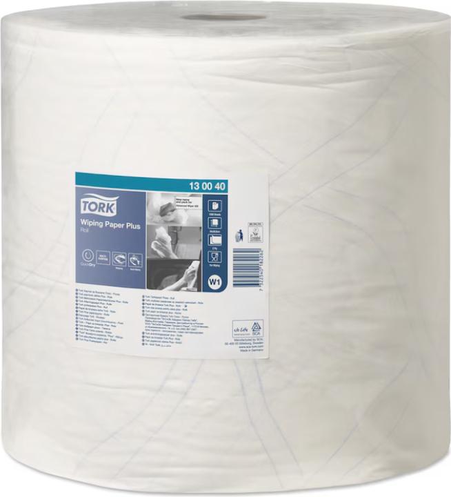 Actual product image Tork Aftørringspapir Plus W1 420 2-lags hvid 510m (1 x)