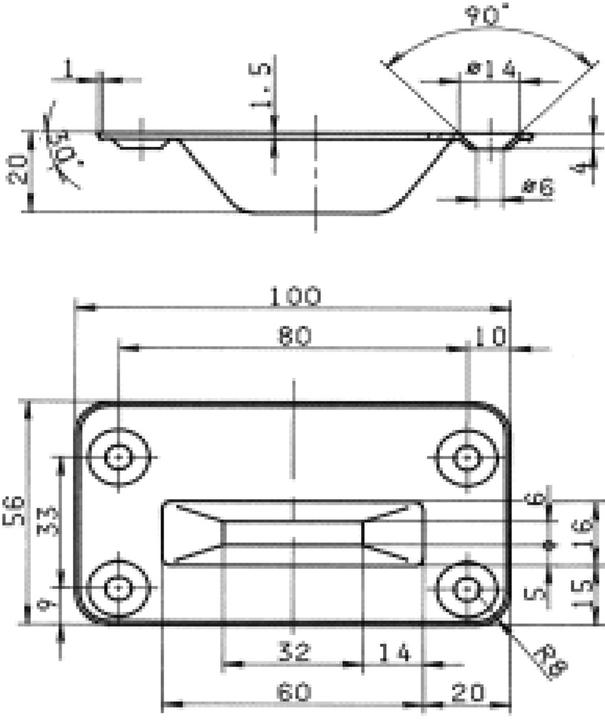 Produktbild BKS Bodenschliessmulden B 9009 (Türgriff)