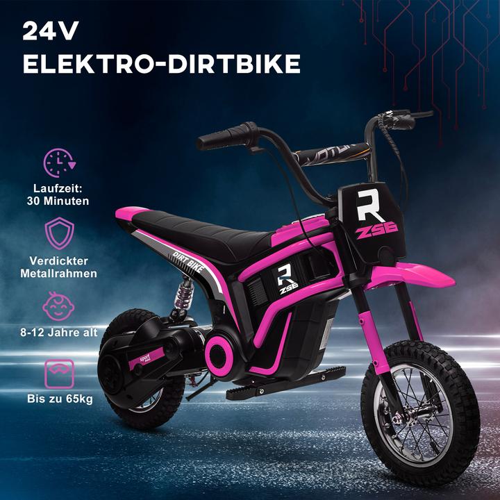 Produktbild Homcom Kindermotorrad Kunststoff, Metall Rosa (12 V)