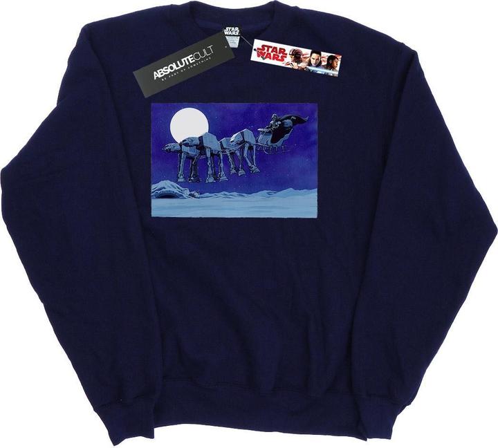 Actual product image Star Wars Mens Christmas AT-AT Sleigh Sweatshirt (XXL)