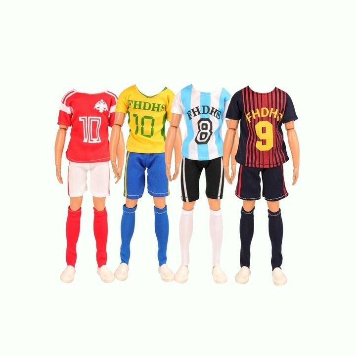 Produktbild Hermex Ken Barbie 4er Set für Puppen Collection Motto Fussball