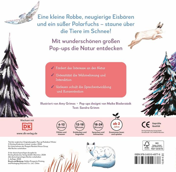 Immagine prodotto Il mio libro pop-up per meravigliarsi. Animali nel ghiaccio e nella neve (Tedesco)