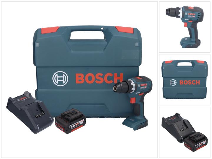 Productafbeelding Bosch Professional GSR 18V-55 Professionele accuboormachine 18 V 55 Nm borstelloos + 1x oplaadbare accu 5.0 Ah +