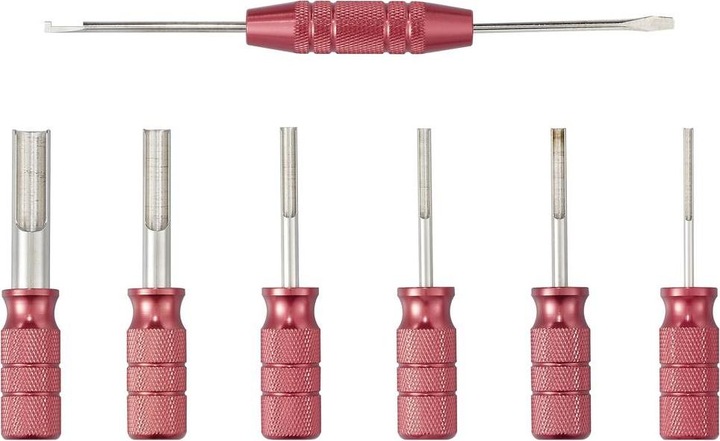 Actual product image Toolcraft TO-9659463 Unlocking tool set German-Terminal 4 Gauge, 8 G (7 pcs.)