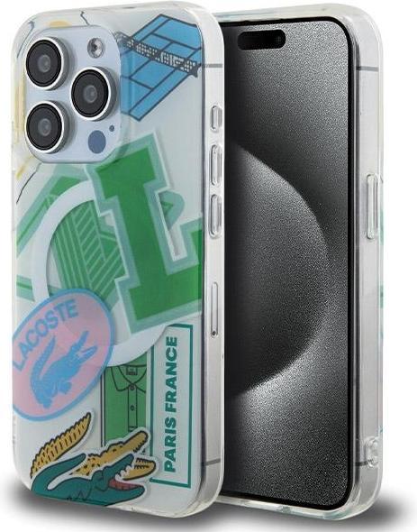 Produktbild Lacoste LCHMP15LUPAN iPhone 15 Pro 6.1" zielony/green hardcase Double Layer Patch MagSafe (Apple iPhone 15 Pro)