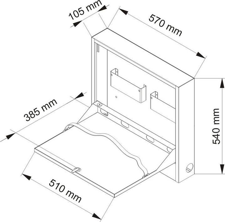 Image du produit Multibrackets Boîte murale verrouillable, blanche, capacité de charge 5 kg (Mur, 5 kg)