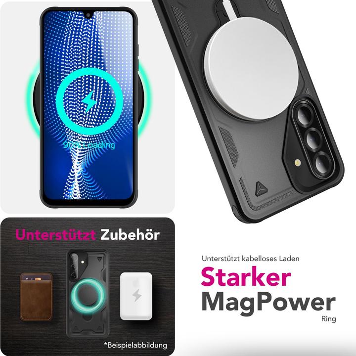 Actual product image Nalia Stormguard - Stabile Panzer Hülle mit MagSafe & 360-Grad Ringhalter - Military Cover (Samsung Galaxy A26)