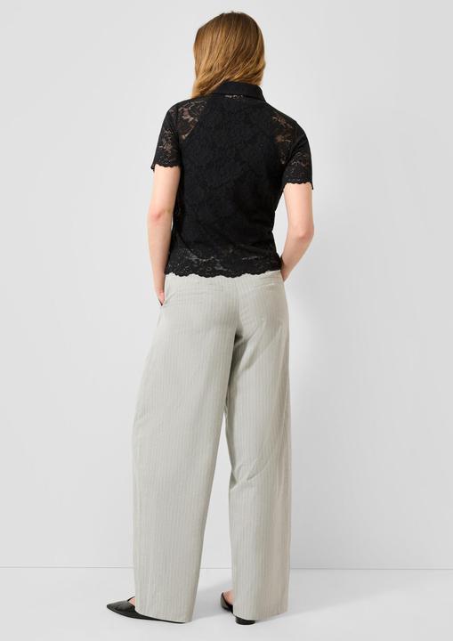 Produktbild s.Oliver Transparentes Poloshirt aus Spitze (M)