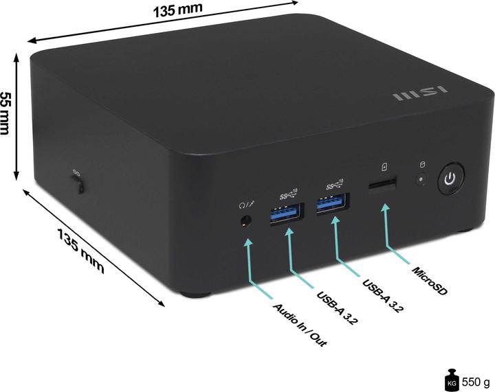Immagine prodotto MSI Cubi NUC 13MQG-066BEU (Intel Core i5-1345U)
