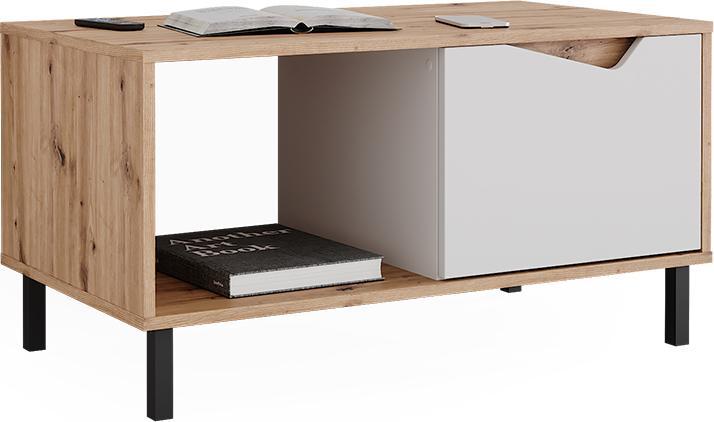 Produktbild Vicco Couchtisch Marelle, Weiss/Artisan, 90 x 50 cm mit 1 Tür